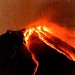 Mount Merapi (actively erupting volcano) in Klaten city
