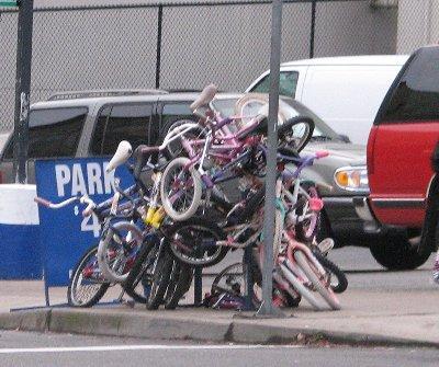Pile Of Bikes Sculpture Portland Oregon