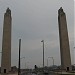 Memorial pylons in Harrisburg, Pennsylvania city