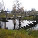 Пешеходный мост через реку Чална в городе Чална