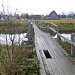Пешеходный мост через реку Чална в городе Чална