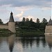 Confluence of rivers Velikaya and Pskova in Pskov city