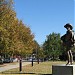 Sir Walter Raleigh Statue in Raleigh, North Carolina city