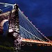 Wheeling Suspension Bridge in Wheeling, West Virginia city