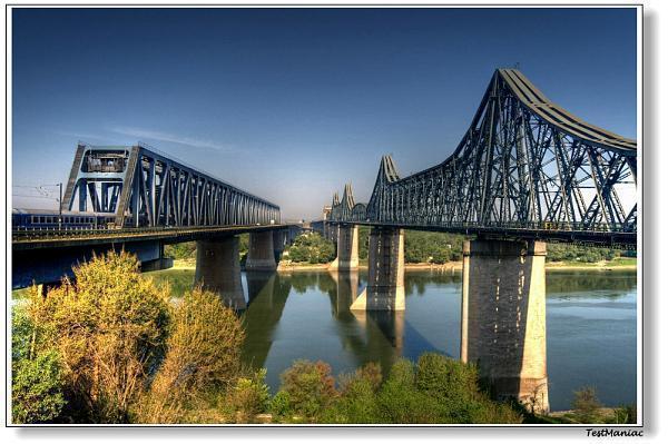 The Anghel Saligny Bridge Rail And Cernavodă Bridge Auto Rail