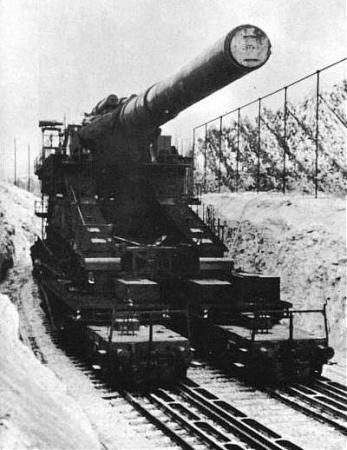 Schwerer Gustav 800 mm supergun firing position of 1942