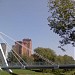 Ростокинский пешеходный одноопорный вантовый мост в городе Москва