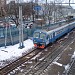 Надземный пешеходный переход через железнодорожные пути в городе Мытищи