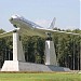Tupolev Tu-104B aircraft on display in Moscow city
