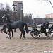 Скульптурная композиция «Ямщик и двойка лошадей» в городе Долгопрудный