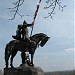 Памятник монаху-воину Александру Пересвету и сказителю Бояну в городе Брянск