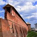 Сохранившийся (и реставрированный) участок кремлёвской стены в городе Коломна