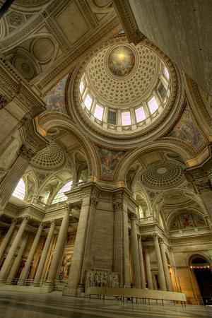pantheon soufflot jacques germain paris church france architecture interior genevieve ste neoclassicism panthon neoclassical building dome french wikipedia st genevive