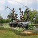 Patung Anak-anak Memancing Ikan, Telaga Golf Sawangan di kota Depok