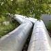 Переход труб теплосети через реку Кровянку в городе Москва
