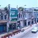 Stretch of old row of building looking from the pedestrian bridge. in George Town city