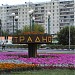 Цветочная клумба в городе Москва