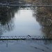 Подвесной пешеходный мост через реку Истру в городе Истра