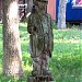 Деревянная скульптура клоуна Карандаша в городе Москва