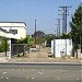 Anaheim Cemetery south gate and access road in Anaheim, California city