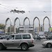 Арка центрального входа в Казахстанский центр делового сотрудничества «Атакент» в городе Алматы