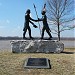 Lewis and Clark Statue in Clarksville, Indiana city