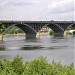 Коммунальный автомобильный мост через реку Бию в городе Бийск
