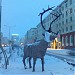 Скульптура северного оленя в городе Норильск