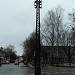 Металлический клёпанный столб первой в Пскове линии электропередач в городе Псков