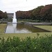 Pool with a fountain in Tokyo city