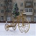 Цветник, стилизованный под велосипед в городе Домодедово