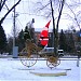 Цветник, стилизованный под велосипед в городе Домодедово