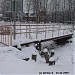 Пешеходный мостик через канаву в городе Долгопрудный