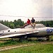 На этом месте стоял самолёт МиГ-15УТИ в городе Москва