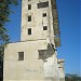 Abandoned campsite and seven-story tower on the beach (Alahadzy) in Pitsunda city