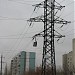 Опора линии электропередачи в городе Саратов