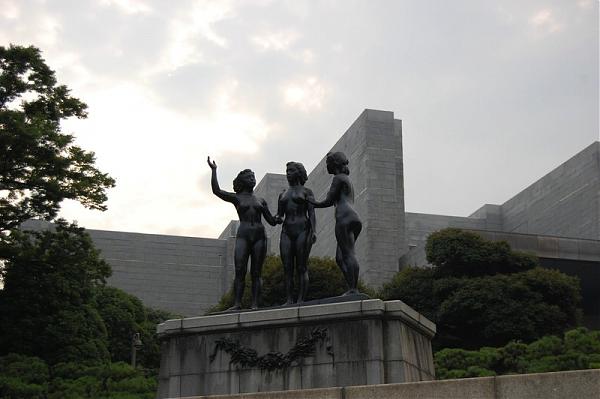 Three Women Statue in front of the Japan Supreme Court building Tokyo