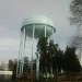 water tower in Charlotte, North Carolina city