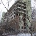 Выгоревшая часть общежития МГЛУ в городе Москва