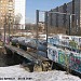 Мост теплотрассы через реку Яузу в городе Мытищи