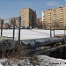 Мост теплотрассы через реку Яузу в городе Мытищи