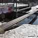 Мост теплотрассы через реку Яузу в городе Мытищи
