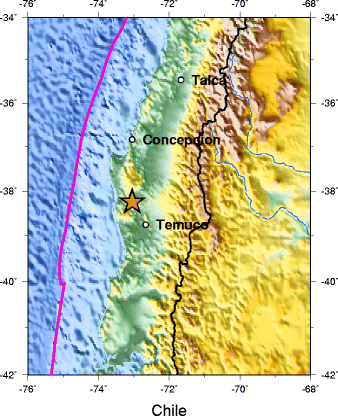 Where did the valdivia earthquake happen