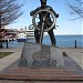 Captain on the Helm Statue, Navy Pier, Chicago in Chicago, Illinois city