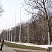 Ряд флагштоков в городе Москва