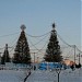 Место установки новогодней ёлки в городе Братск