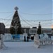 Место установки новогодней ёлки в городе Братск