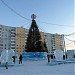 Место установки новогодней ёлки в городе Братск