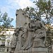Mihály Vörösmarty statue in Budapest city