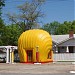 Shell shaped gas station in Winston-Salem, North Carolina city